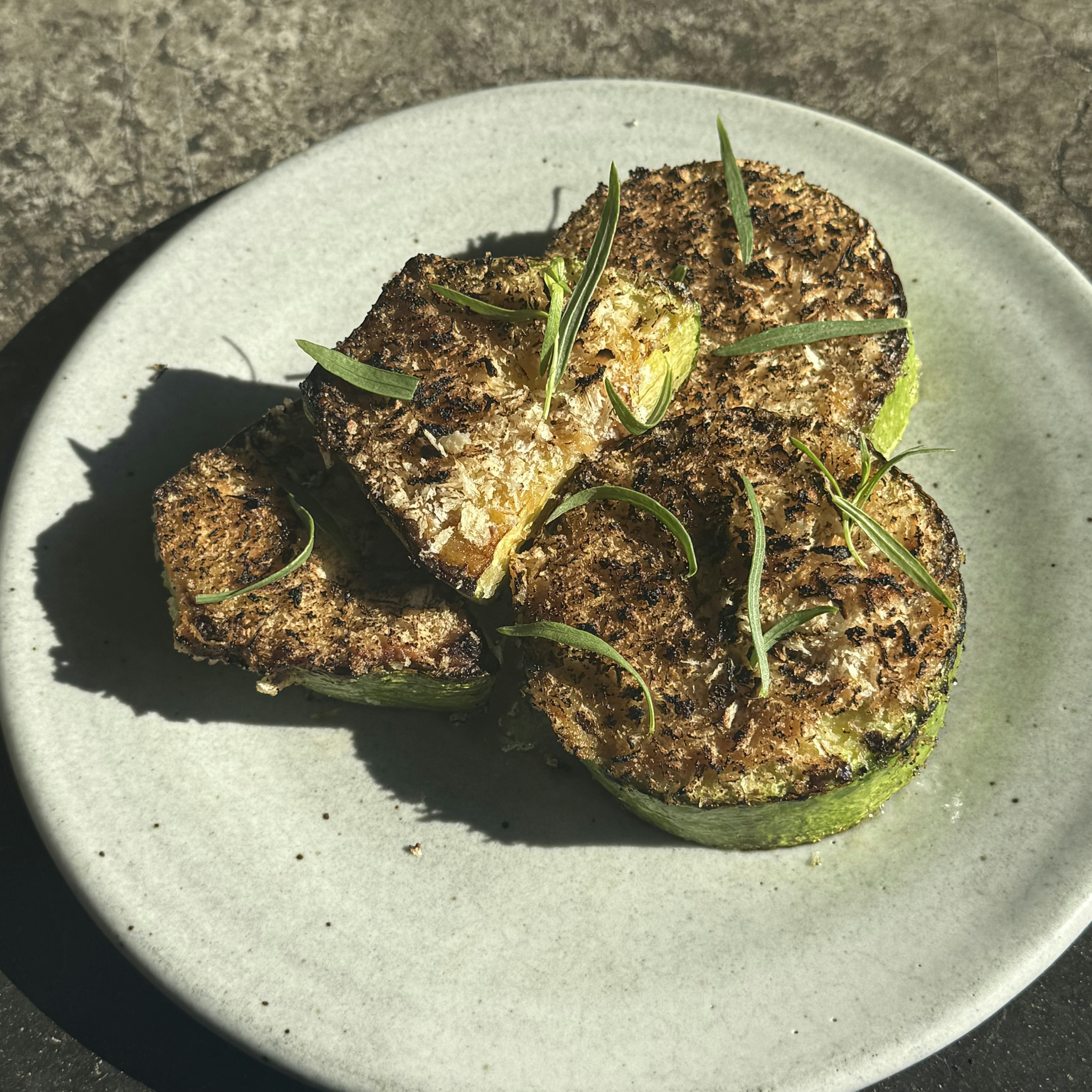 ズッキーニの白味噌バーニャカウダ焼き