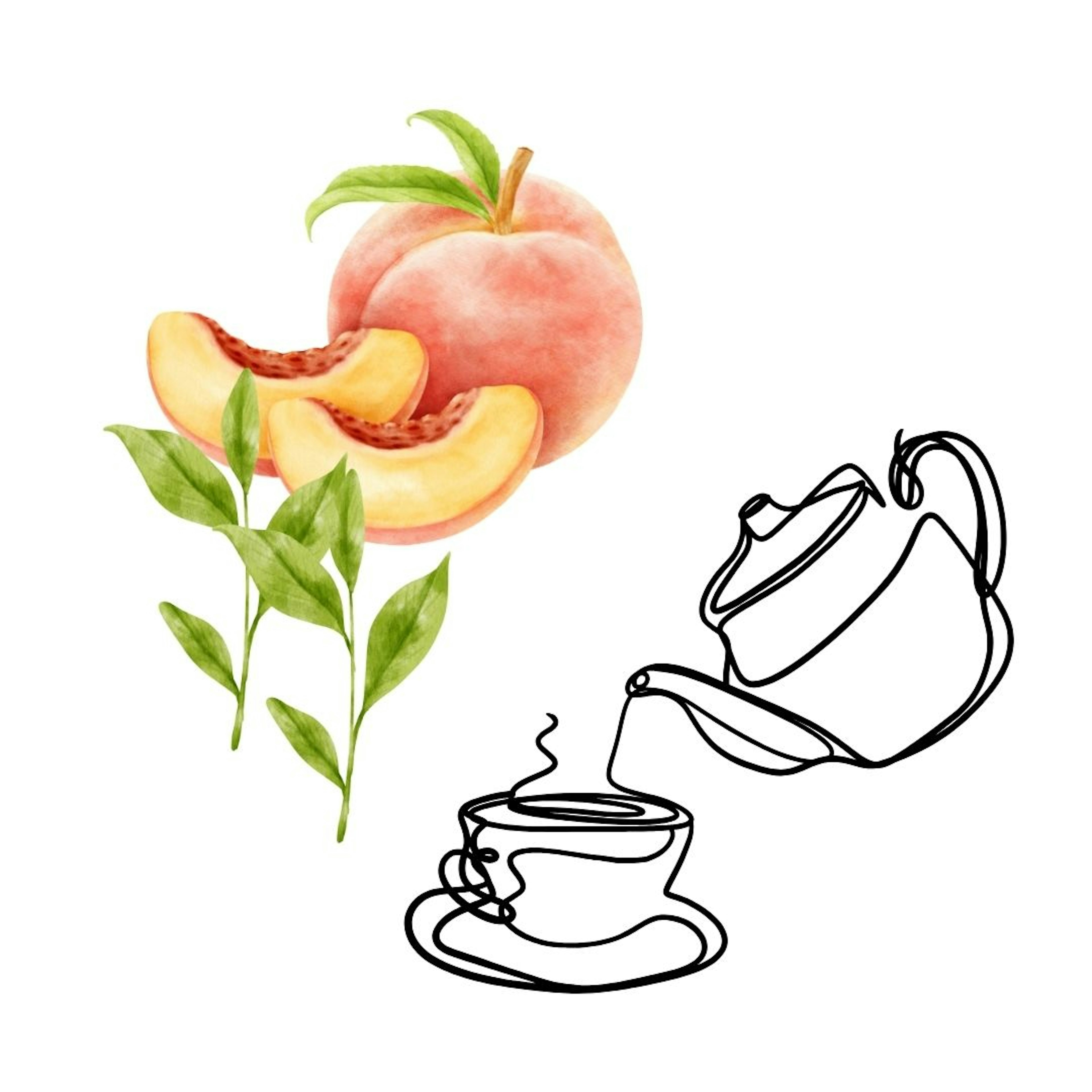 【紅茶】白桃緑茶 /seasonal tea