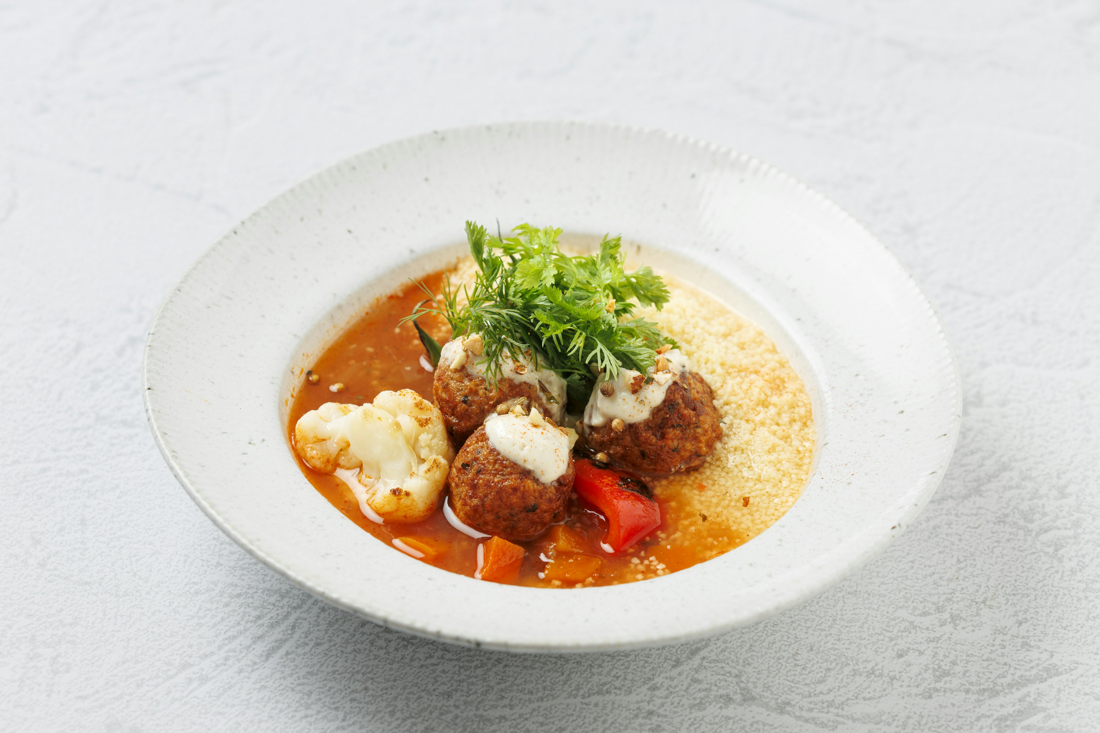 Vegan Meatballs  with Couscous＆ Tomato Soup（Vegan）