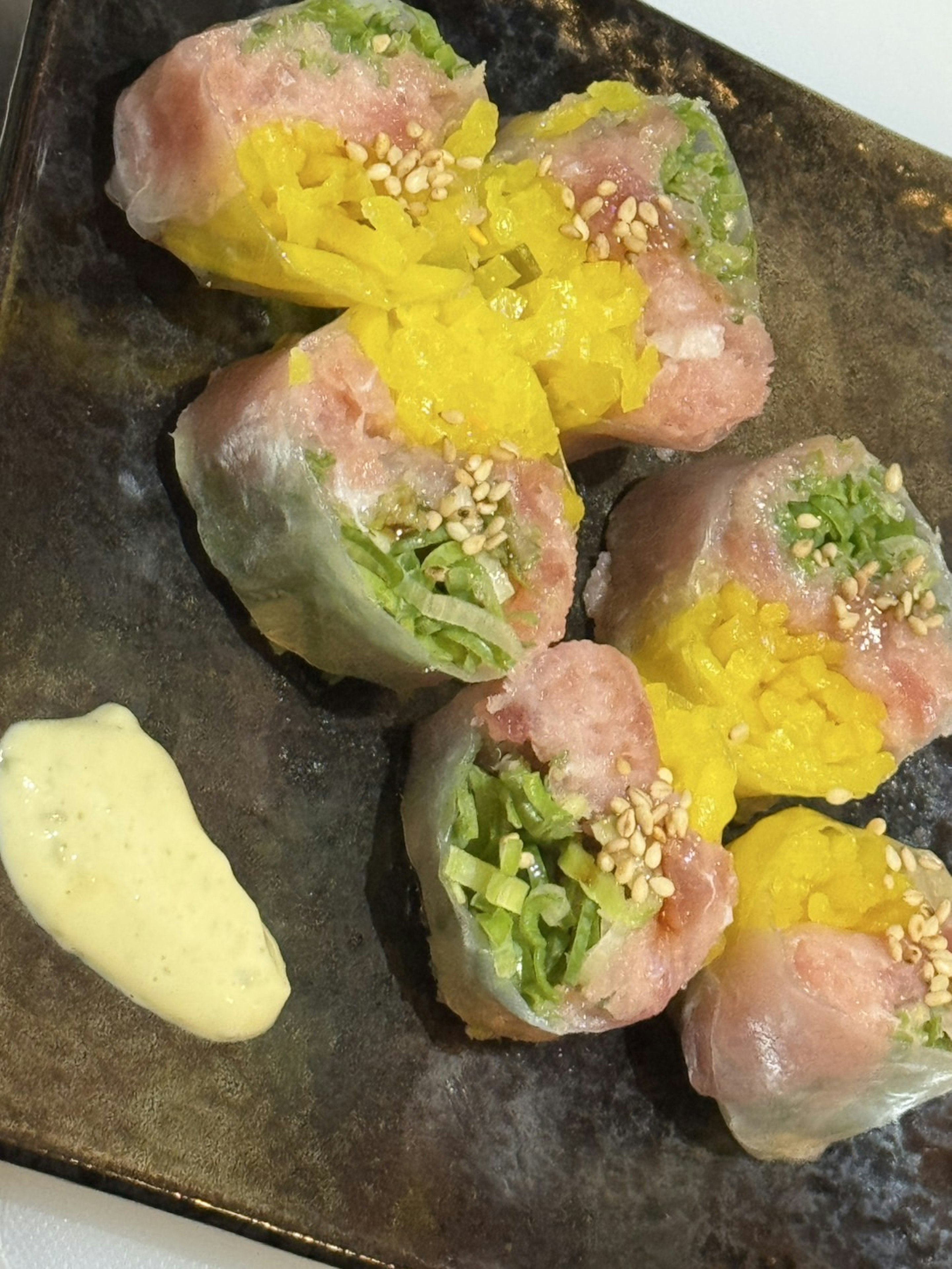 トロたく生春巻き