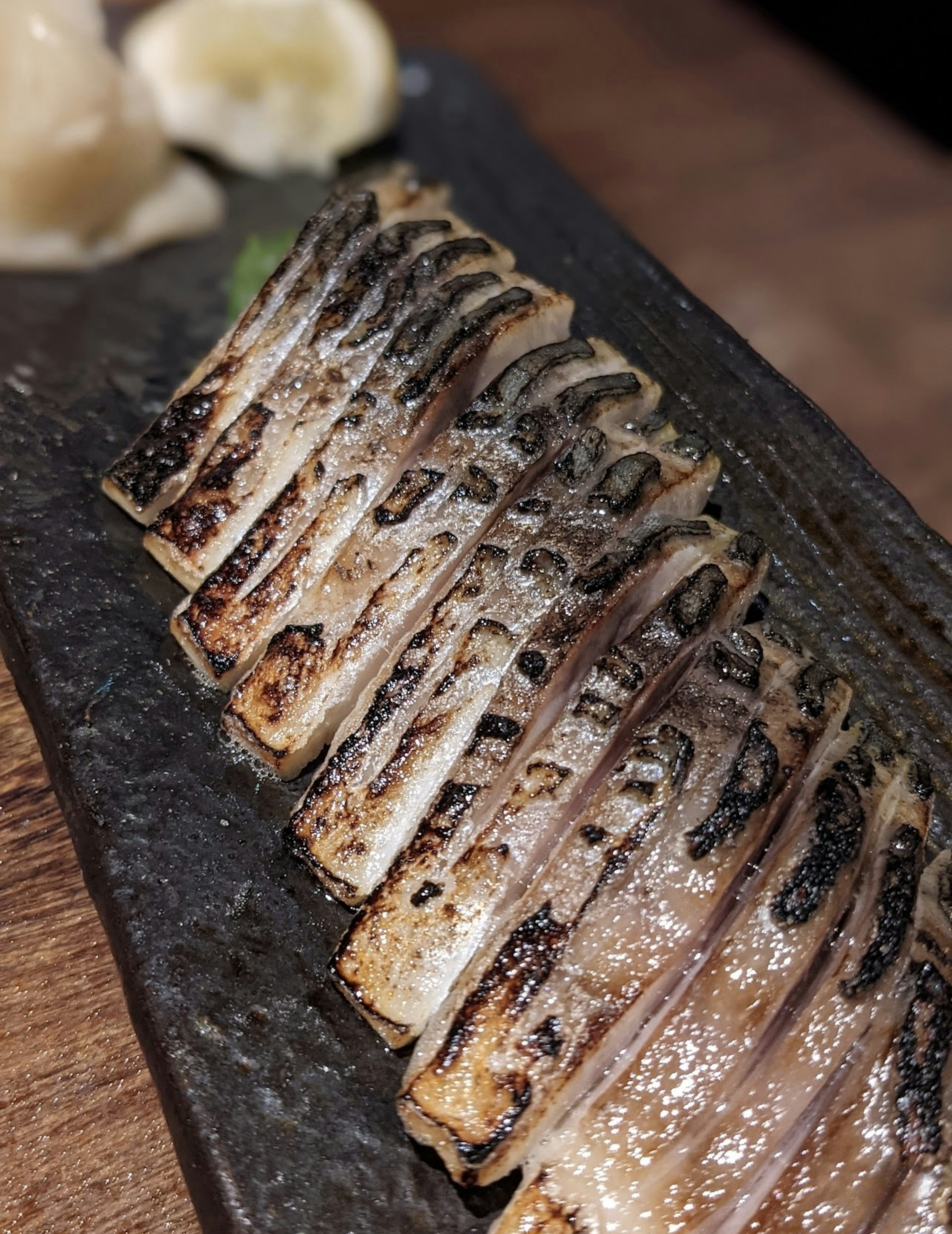 Seared mackerel