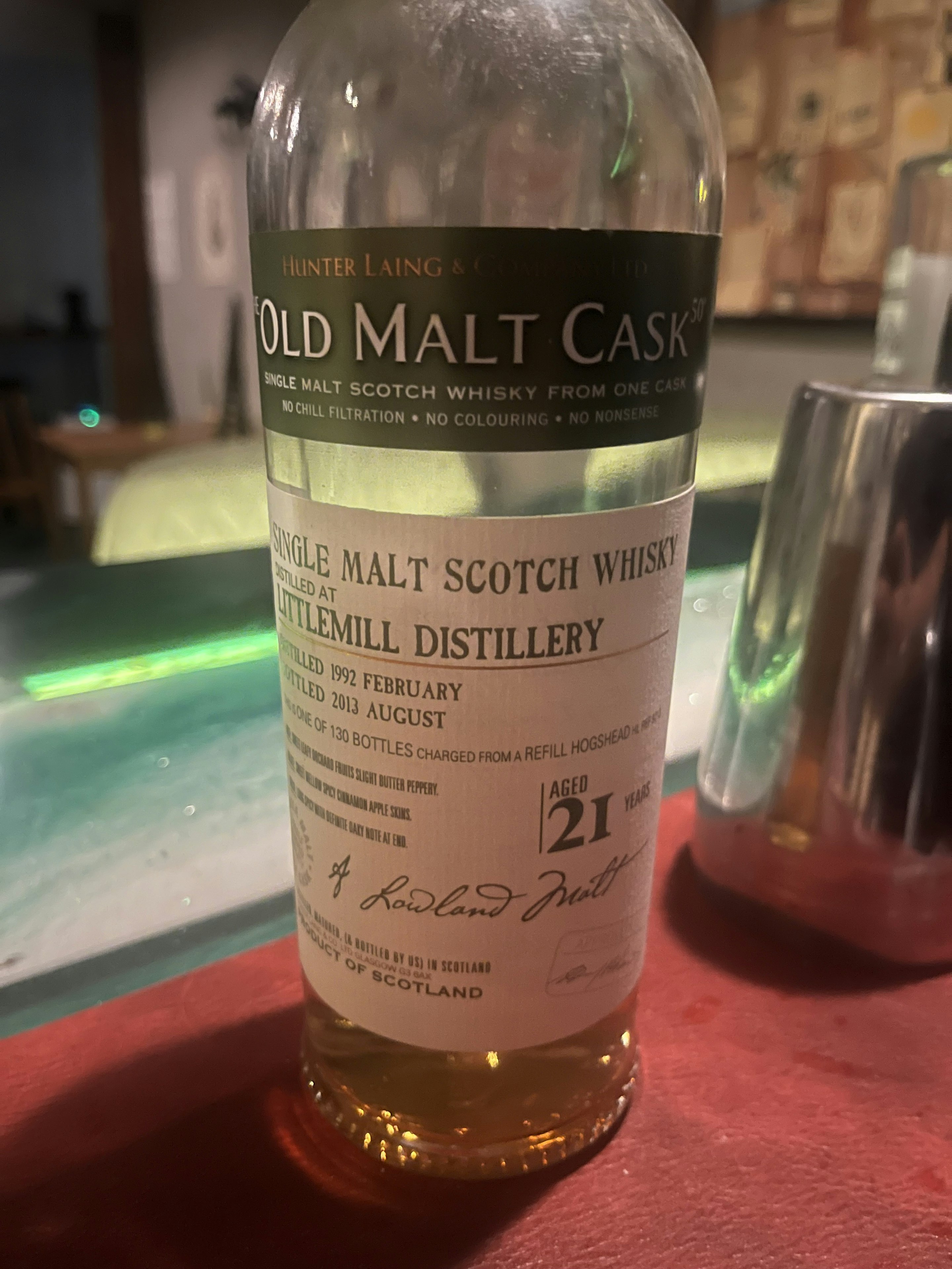 リトルミル21年　Old Malt Caskシリーズ　ハンターレイン