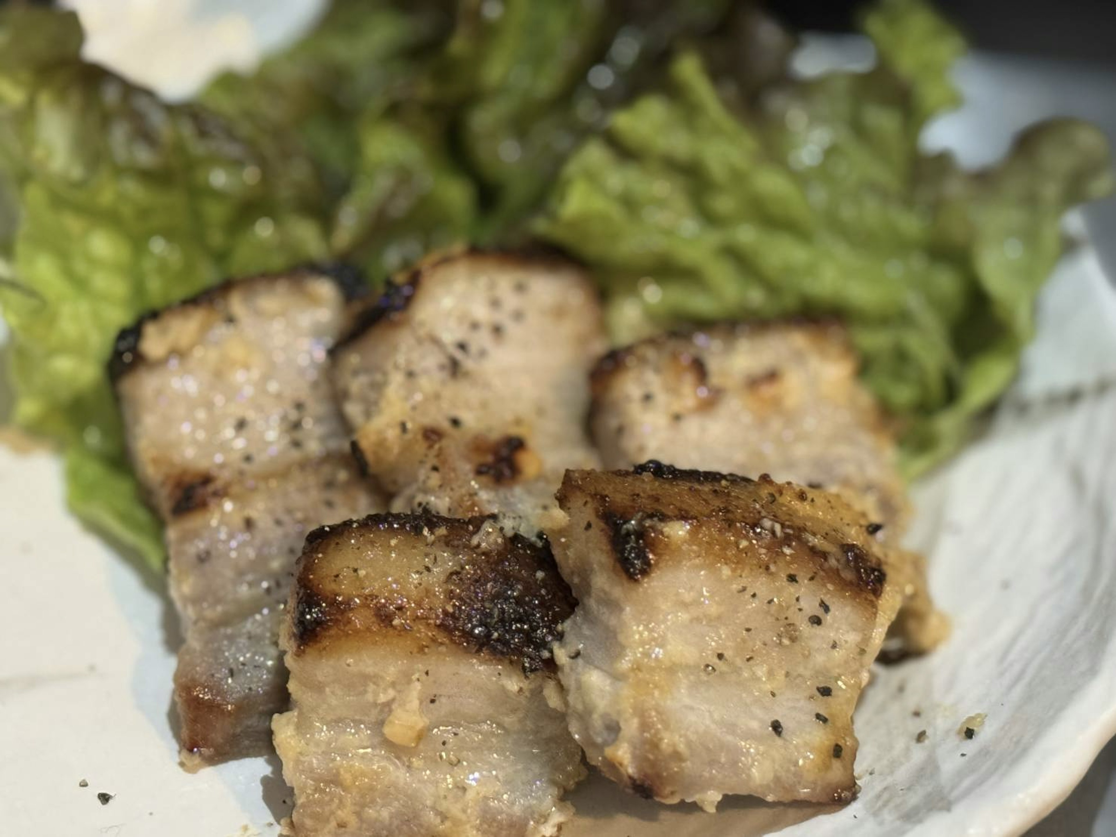 豚バラの酒粕味噌漬け焼き