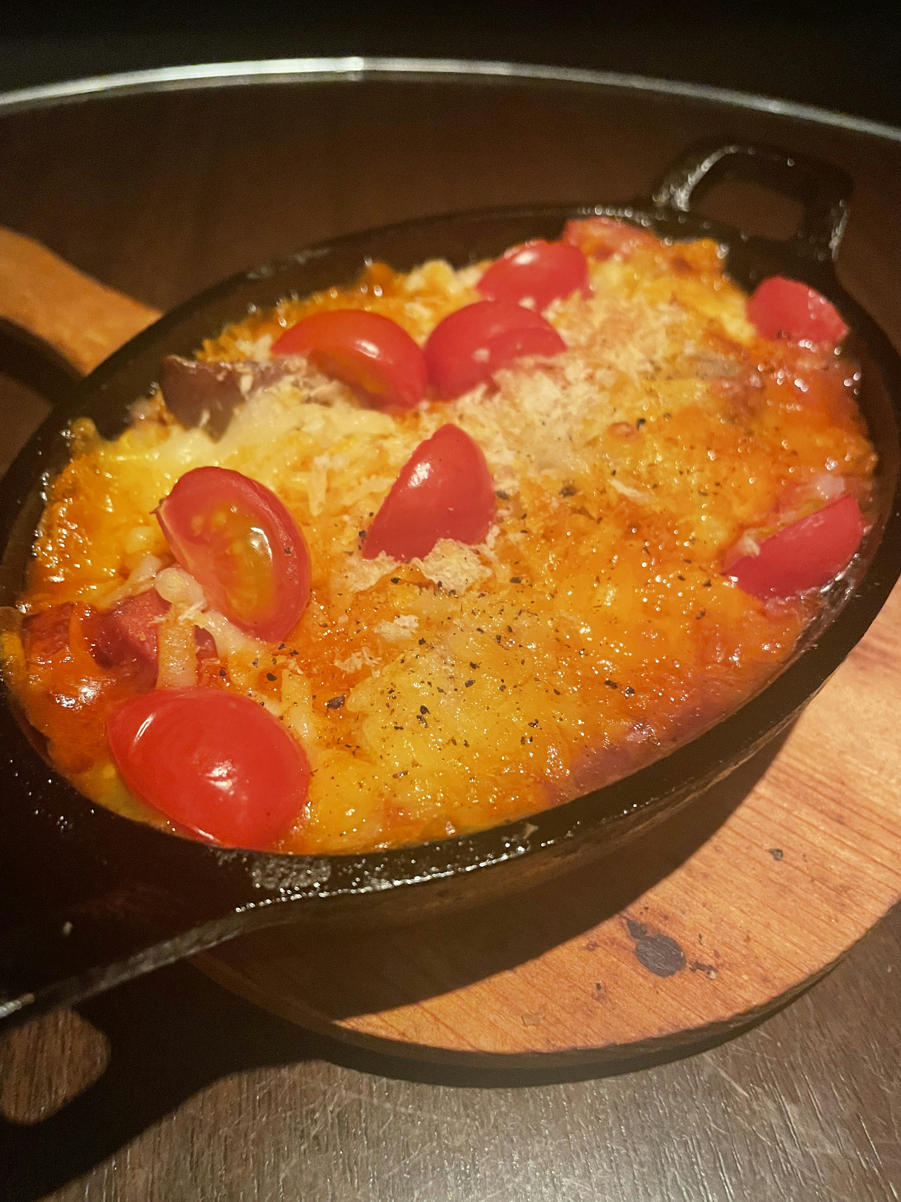 茄子とベーコンのトマトチーズ焼き