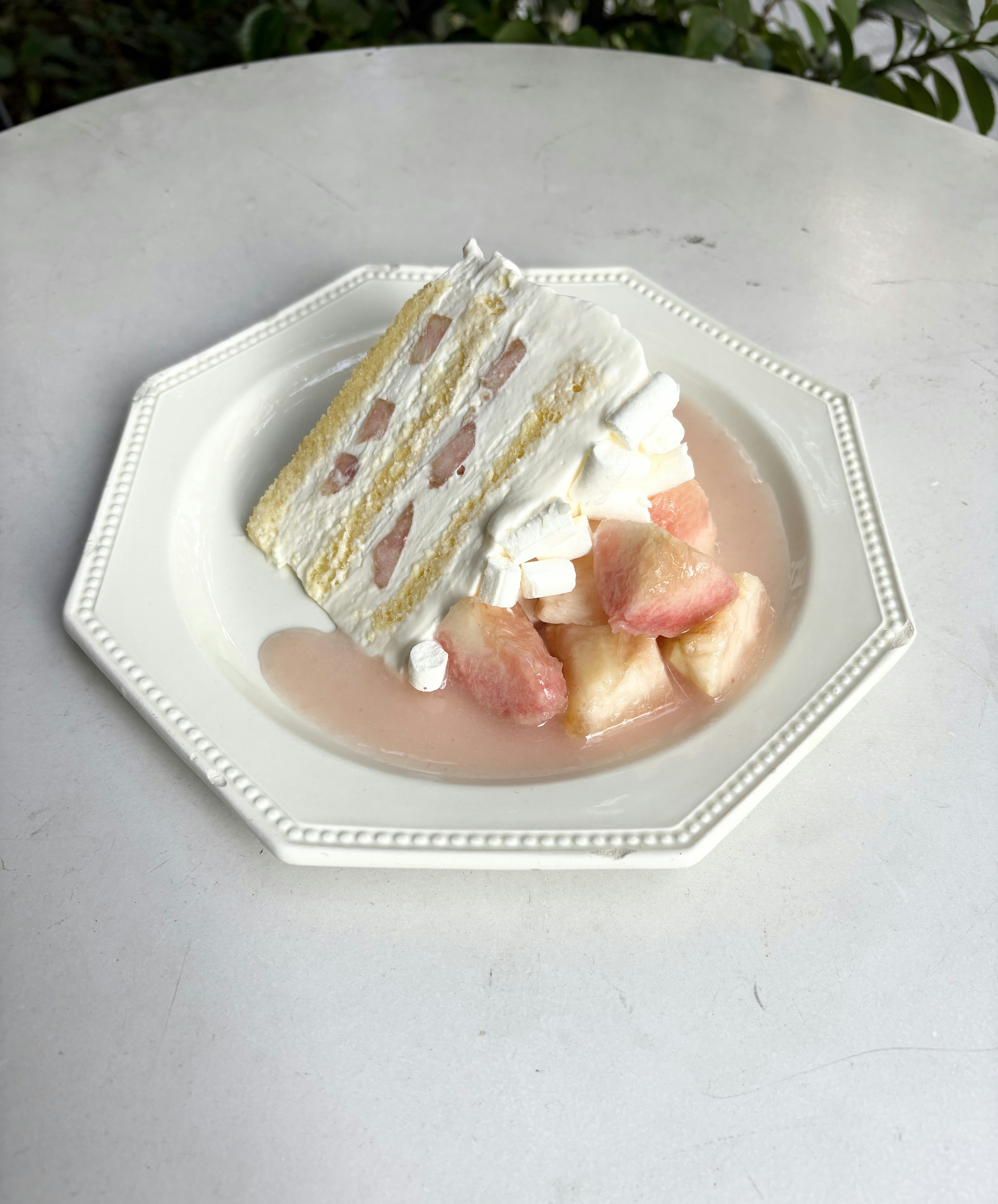 小野桃園の樹上完熟桃のショートケーキ