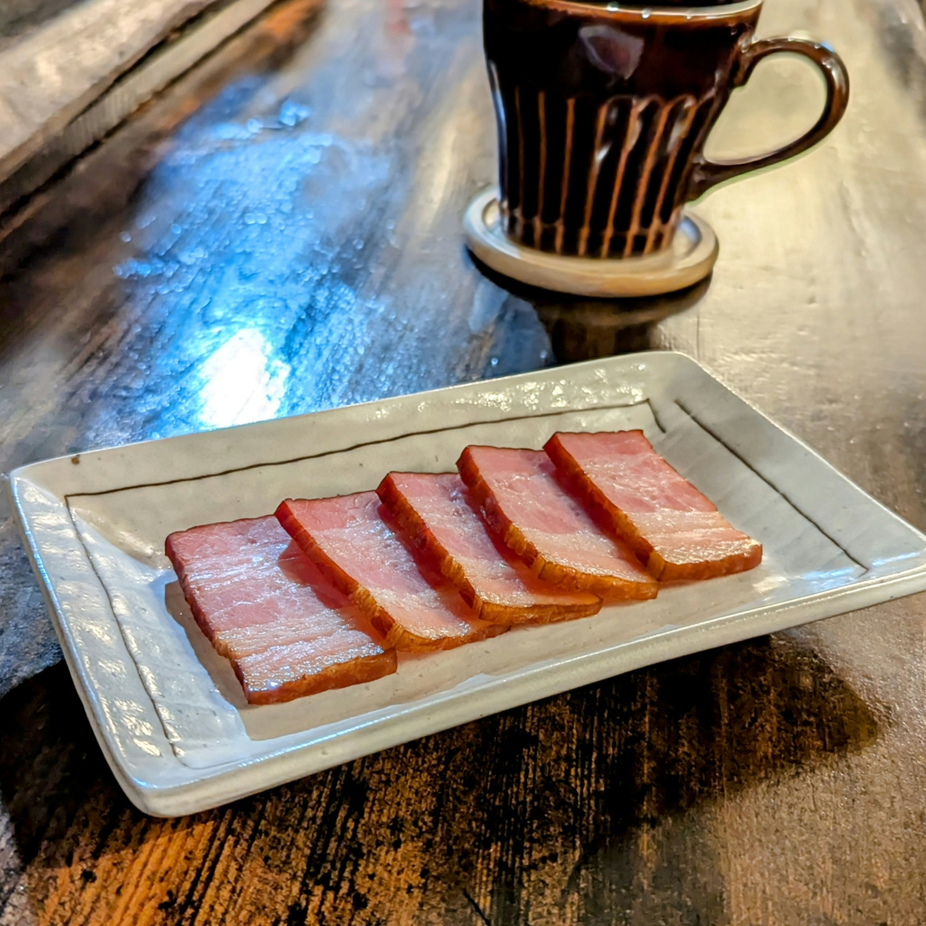 ベーコンの燻製