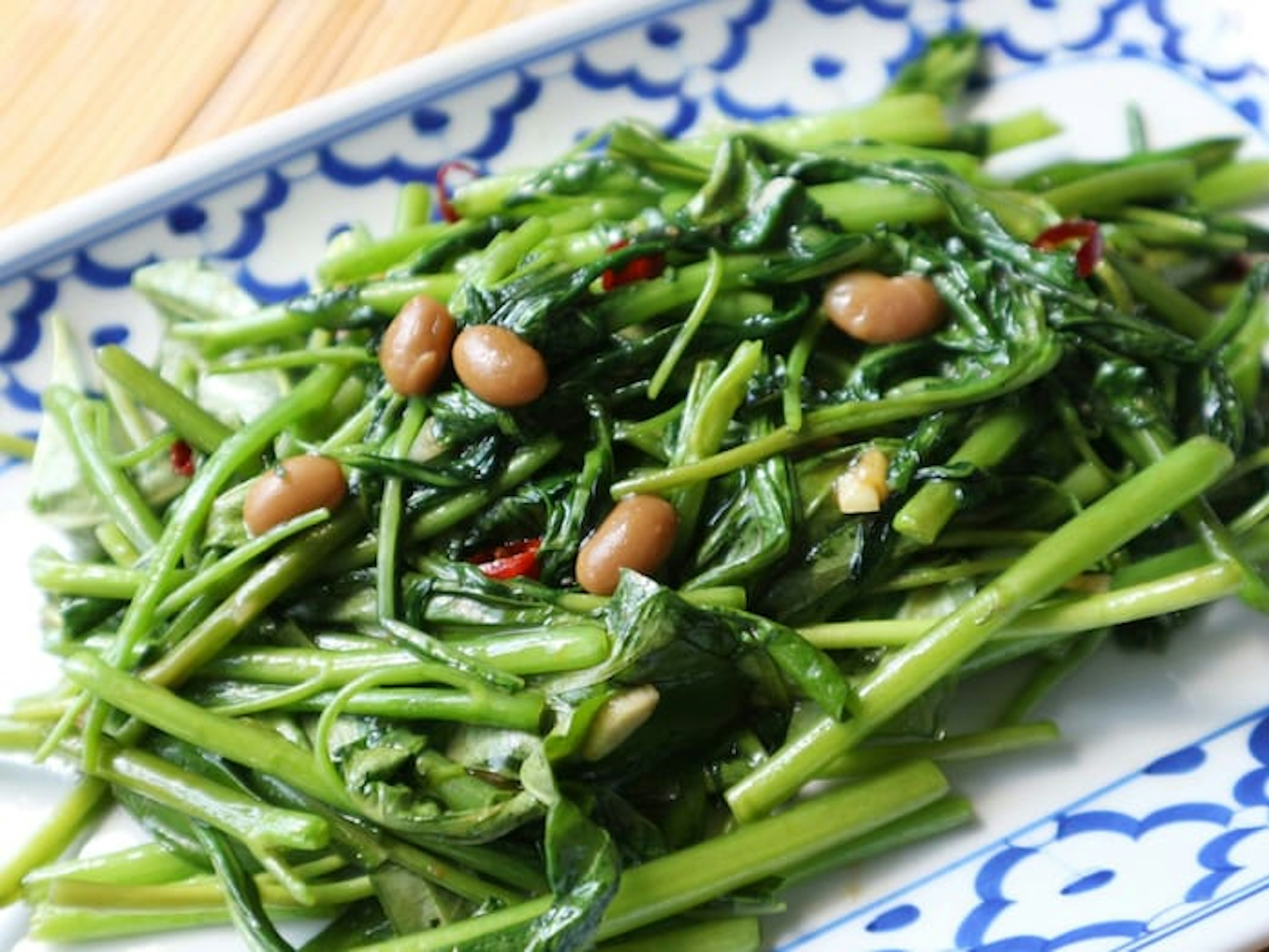 空芯菜炒め　タイ味噌と唐辛子炒め ⭐️
